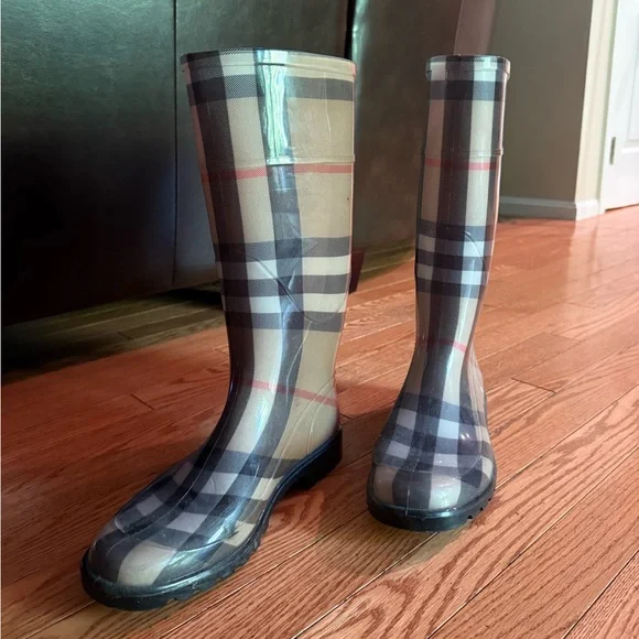 Burberry Plaid Rain Boots